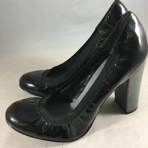 Nine West Grey & Black Block Heel Pumps
